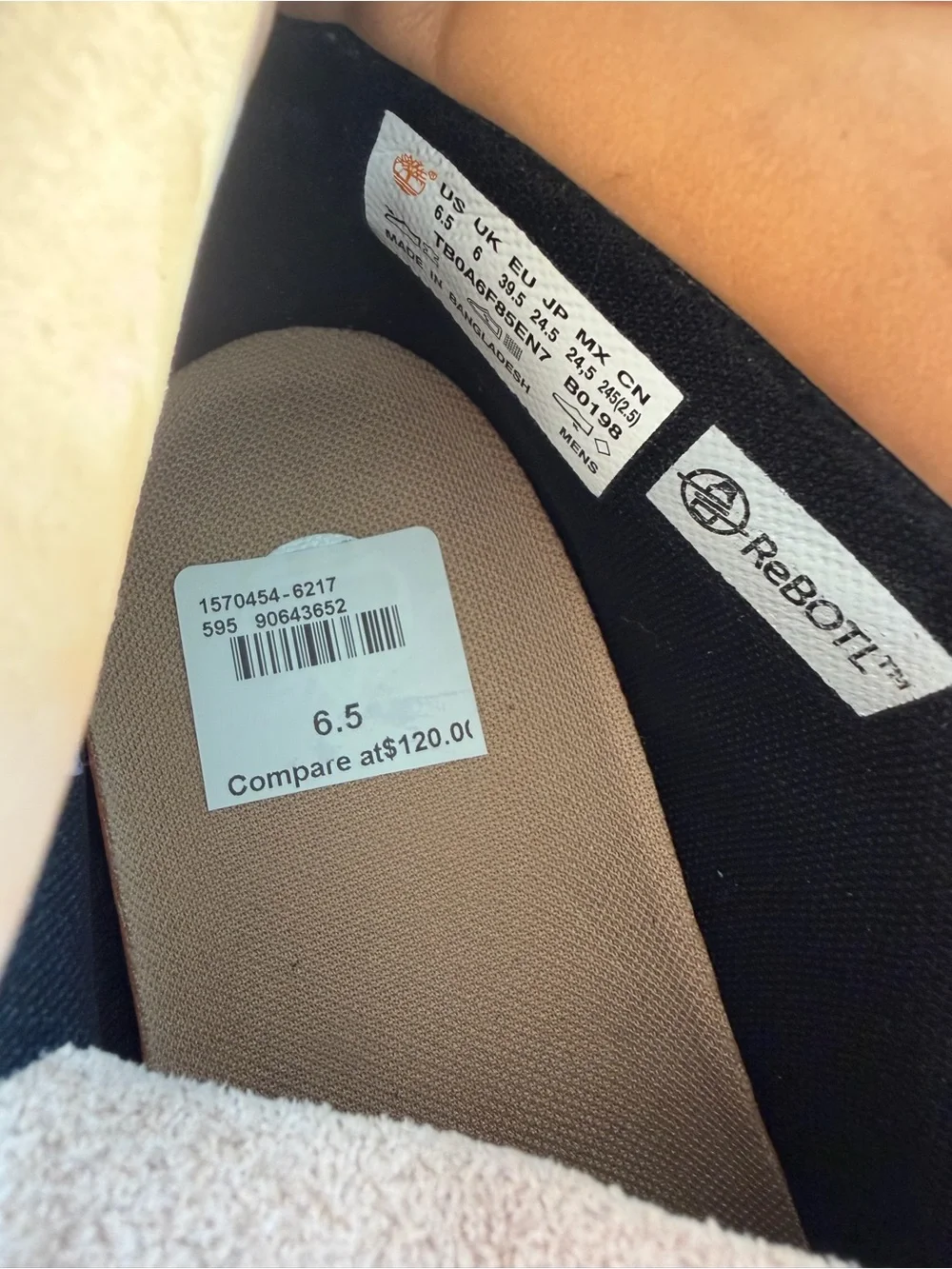 Timberland Black and Tan Slip-On Sneakers